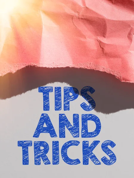 도움이 제안들을 인터넷 제안들 Tips Tricks Hand Writing Sign Tips — 스톡 사진