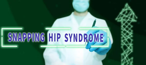 Inspiration Die Zeichen Snapping Hip Syndrome Zeigt Geschäftsidee Hörbares Schnappen — Stockfoto