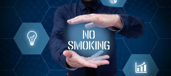 Fogalmi Felirat Nem Dohányzik Koncepció Jelentése Dohányzás Tilos Ezen Helyen — Stock Fotó
