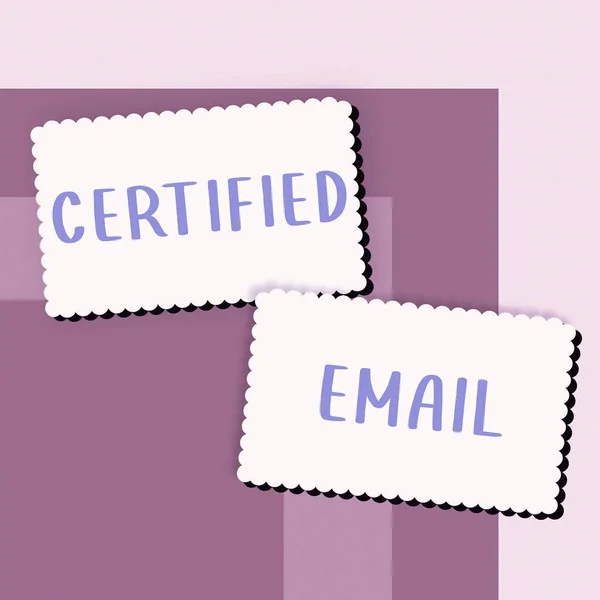 Conceptual Display Certified Email Business Overview Mail 인터넷 데이터베이스 — 스톡 사진