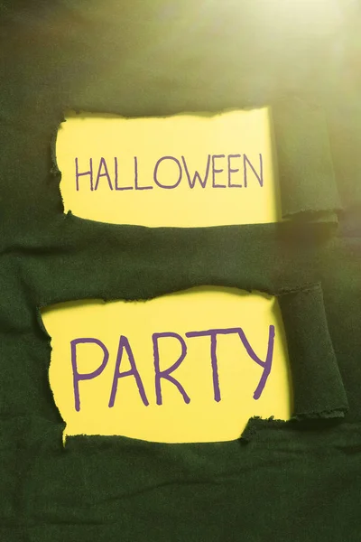 Tekst Pisma Halloween Party Biznes Podejście Przeddzień Zachodniego Chrześcijańskiego Święta — Zdjęcie stockowe