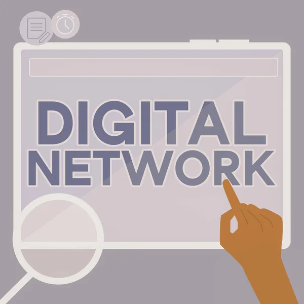 Testo Che Mostra Ispirazione Digital Network Business Showcase Network Che — Foto Stock