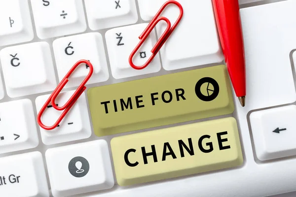 Conceptual Caption Time Change Business Idea Transition Grow Improve Transform — Stock Photo, Image