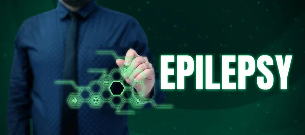 Textzeichen Mit Epilepsie Business Schaufenster Vierthäufigste Neurologische Störung Unvorhersehbare Anfälle — Stockfoto