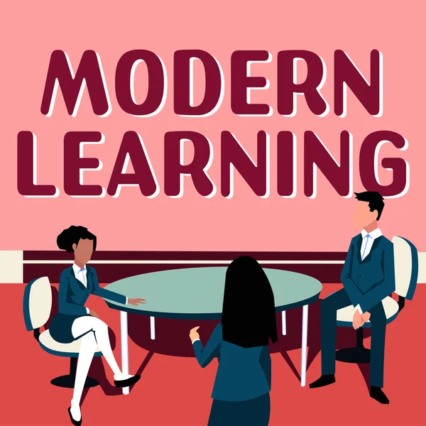 Handschreibzeichen Modern Learning Konzept Bedeutet Flexible Und Agile Einrichtung Innovative — Stockfoto