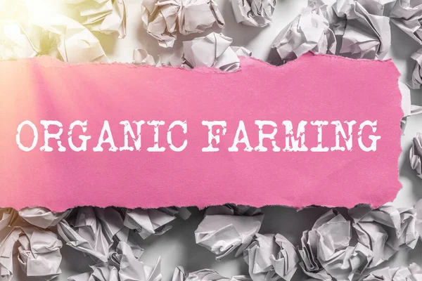 Conceptual Caption Organic Farming Business Approach Farming 생태학적으로 기본적 방제를 — 스톡 사진
