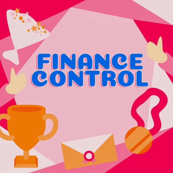 Señal Que Muestra Control Finanzas Concepto Significa Procedimientos Que Implementan — Foto de Stock