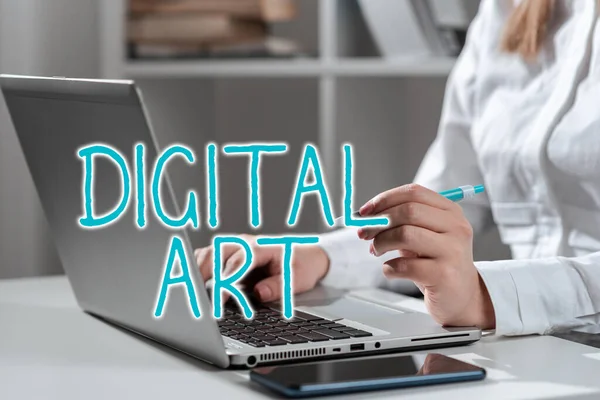 Digital Art Word Use Skill Creative Imagination Characterized Computerized Technology — стоковое фото