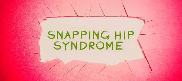 Konzeptdisplay Snapping Hip Syndrome Business Schaufenster Akustisches Snap Oder Klicken — Stockfoto