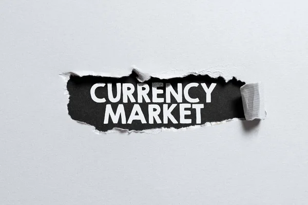 Testo Calligrafico Mercato Valuta Concetto Significato Counter Market Trading Valute — Foto Stock