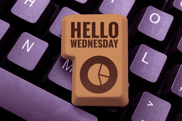Hello Wednesday Business Overview Hump Day Working Week Calendar — 스톡 사진