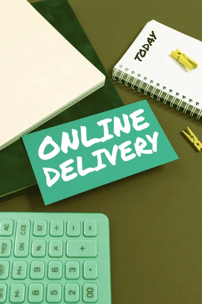 Online Delivery Internet Concept Act How Deliver Net — 스톡 사진