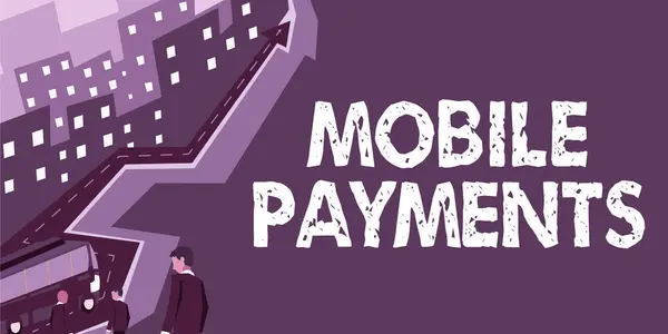 Εννοιολογική Απεικόνιση Mobile Πληρωμές Business Βιτρίνα Χρήματα Που Καταβάλλονται Για — Φωτογραφία Αρχείου