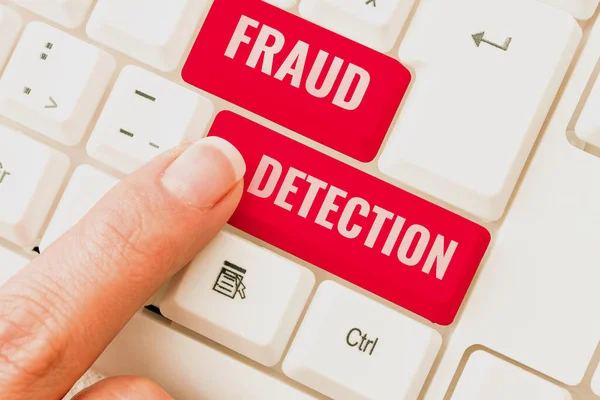 Handwriting Text Fraud Detection Business Approach Identification Actual Expected Fraud — Stock Photo, Image