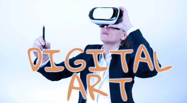 Conceptual Caption Digital Art Business Concept Use Skill Creative Imagination — Stock Photo, Image