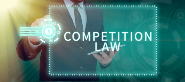 Παρουσίαση Κειμένου Δίκαιο Ανταγωνισμού Επιχειρηματική Προσέγγιση Που Ρυθμίζει Μονοπώλιο Και — Φωτογραφία Αρχείου