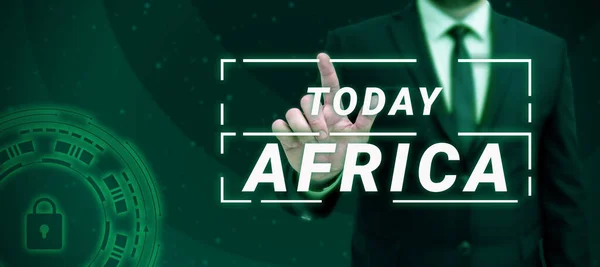 Tekst Pokazujący Inspirację Afryka Biznes Koncepcja Światów Drugi Wielkości Drugi — Zdjęcie stockowe