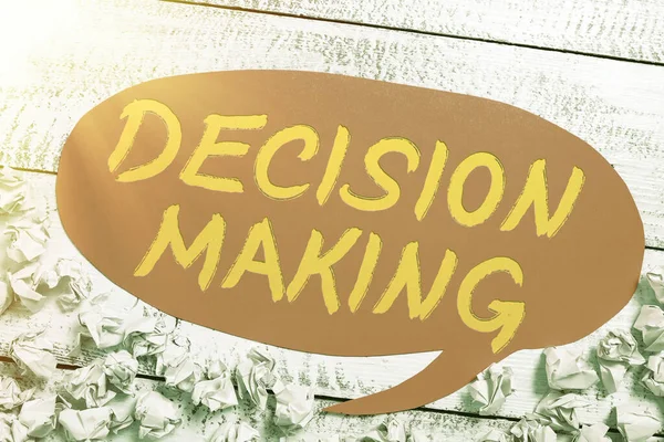 说明决策过程的文字说明 关于决策过程的文字说明 — 图库照片