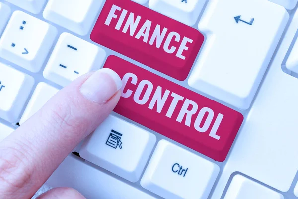 Writing Displaying Text Finance Control Conceptual Photo Procedures Implemented Manage — Stock Photo, Image