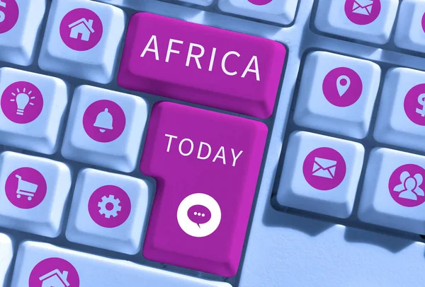 Tekst Ukazujący Inspirację Afryka Internet Światy Koncepcyjne Drugi Wielkości Drugi — Zdjęcie stockowe