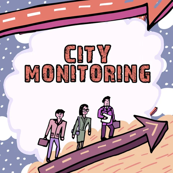 Konceptuell Bildtext City Monitoring Business Approach Indicatorlevel Analysis Pilot Project — Stockfoto