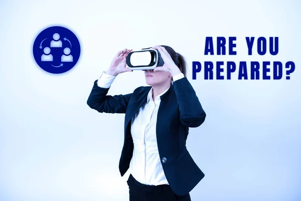 Εγγραφή Εμφάνισης Κειμένου You Preparedquestion Concept Meaning Ready Preparedness Αξιολόγηση — Φωτογραφία Αρχείου