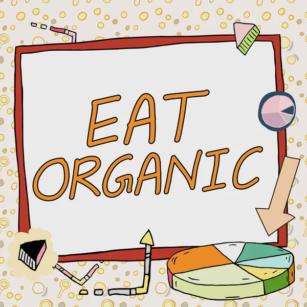 Legenda Conceitual Comer Orgânico Conceito Significado Redução Comer Doces Controle — Fotografia de Stock