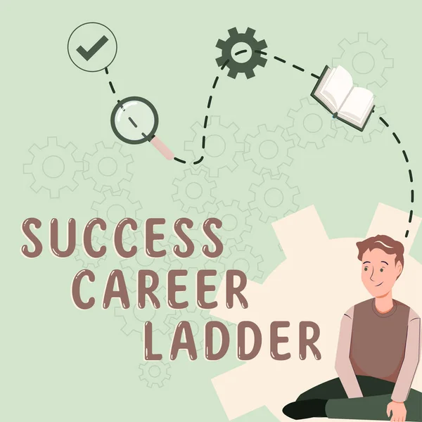 Handschrifttekst Success Career Ladder Word Move Career Corporate Ladder — Stockfoto