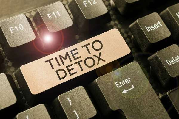 Didascalia Concettuale Time Detox Foto Concettuale Momento Dieta Salute Nutrizionale — Foto Stock