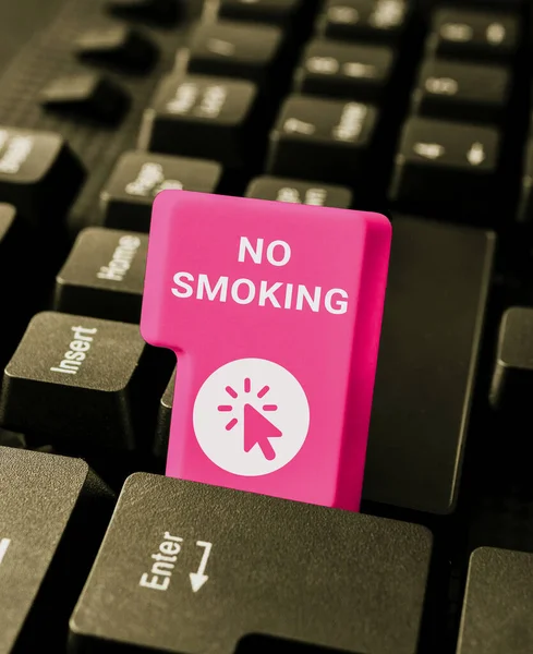 Натхнення Показує Знак Куріння Бізнес Концепція Використання Тютюну Заборонена Цьому — стокове фото