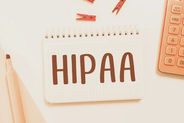 Conceptueel Bijschrift Hipaa Word Written Acronym Staat Voor Health Insurance — Stockfoto