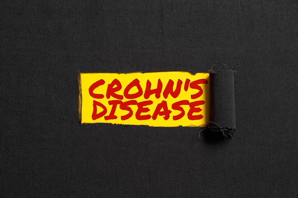 Legenda Conceitual Crohn Disease Foto Conceitual Doença Inflamatória Crônica Dos — Fotografia de Stock