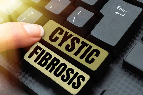 Tecken Som Visar Cystisk Fibros Internet Koncept Ärftlig Sjukdom Som — Stockfoto