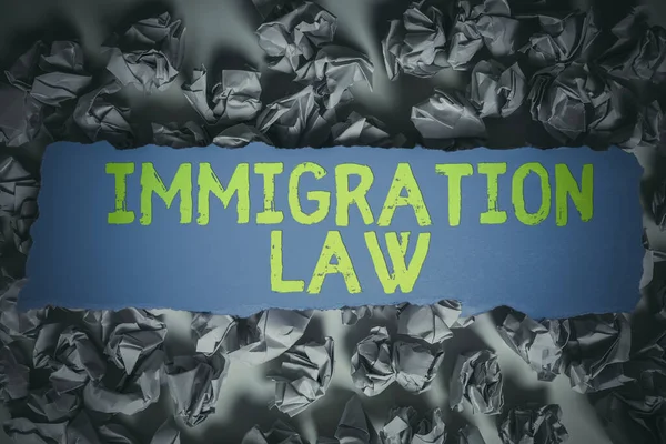 Texto Inspirador Lei Imigração Palavra Escrita Sobre Estatutos Nacionais Precedentes — Fotografia de Stock