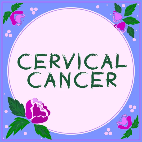 Konzeptionelle Darstellung Gebärmutterhalskrebs Geschäftsidee Art Von Krebs Der Den Zellen — Stockfoto