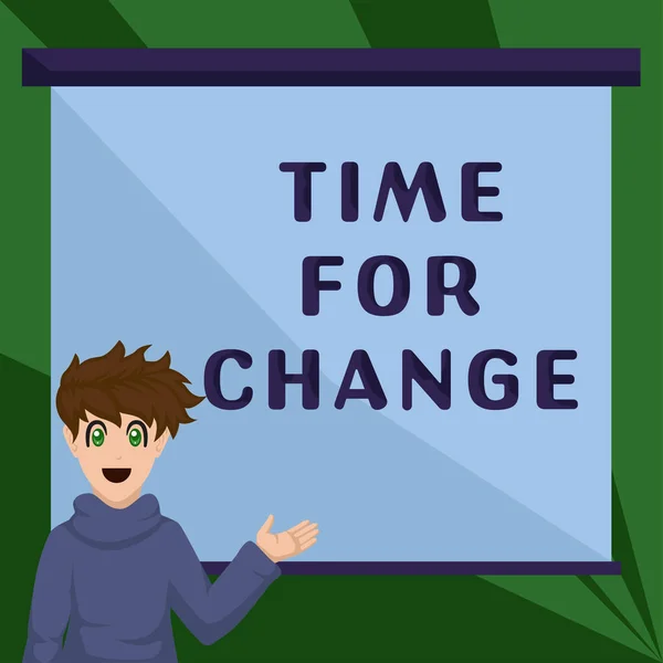 概念キャプション変更のための時間 ビジネス概念の移行は 変換を向上させる開発 — ストック写真