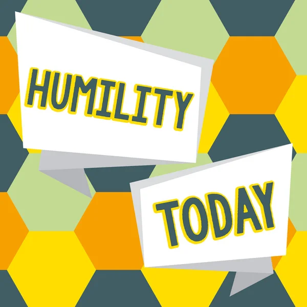 Escrevendo Exibindo Texto Humildade Conceito Negócio Sendo Humilde Uma Virtude — Fotografia de Stock