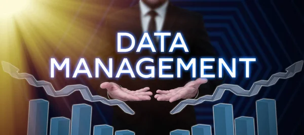 Text Tecken Som Visar Data Management Affärsidé Discipliner Relaterade Till — Stockfoto