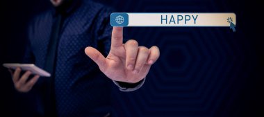 El yazısı Mutlu, İnternet Kavramı Bir şey hakkında memnuniyet hissi ya da gösterme