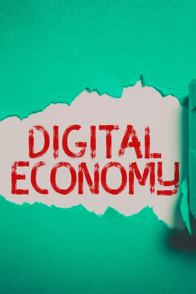 Texto Para Caligrafia Economia Digital Visão Geral Das Atividades Econômicas — Fotografia de Stock