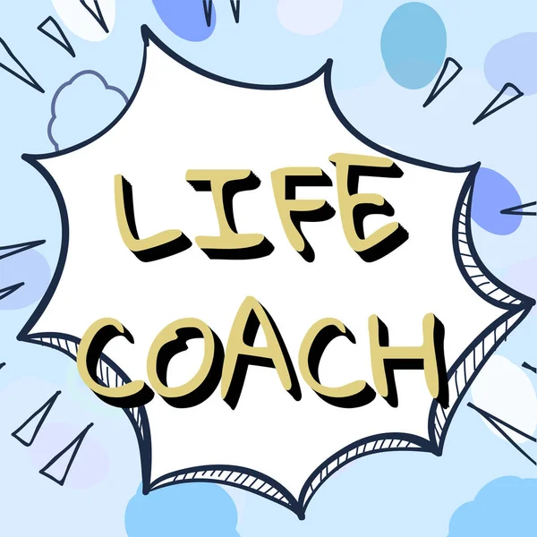 Koncepcionális Kijelző Life Coach Word Írt Egy Személy Aki Tanácsot — Stock Fotó