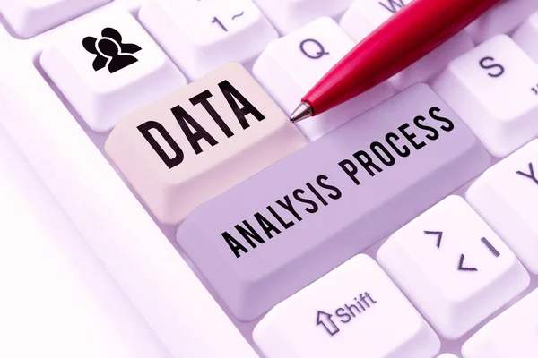 手写体符号数据分析过程 业务概念分析数据的过程或技巧 — 图库照片