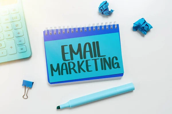 Κείμενο Που Δείχνει Έμπνευση Email Marketing Επιχειρηματική Πράξη Έννοια Της — Φωτογραφία Αρχείου