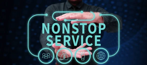 서비스 Concepeption Nonstop Service 이용할 수있는 비즈니스 케이스 서비스 — 스톡 사진