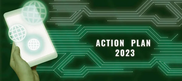 Σχέδιο Δράσης 2023 Επιχειρηματική Ιδέα Πρόκληση Ιδέες Στόχοι Για Νέο — Φωτογραφία Αρχείου