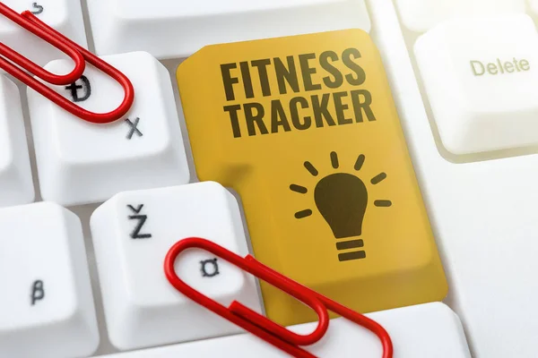 Κείμενο Που Δείχνει Έμπνευση Fitness Tracker Εννοιολογική Συσκευή Φωτογραφίας Που — Φωτογραφία Αρχείου