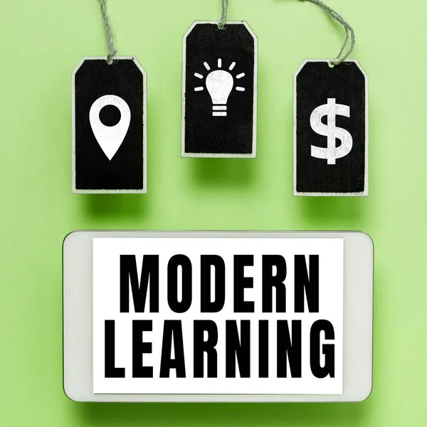 手書きテキスト Modern Learning Word Flexible Andアジャイルセットアップ革新的な学習環境 — ストック写真