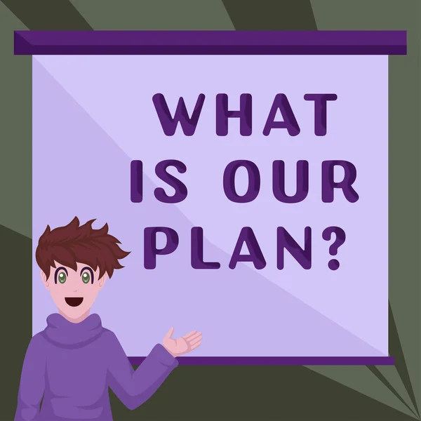 Conceptuele Weergave Wat Onze Planvraag Woord Voor Missie Doel Agenda — Stockfoto