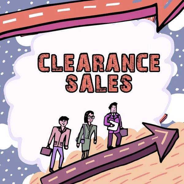Semnele Afişează Clearance Sales Business Overview Bunuri Preţuri Reduse Pentru — Fotografie, imagine de stoc