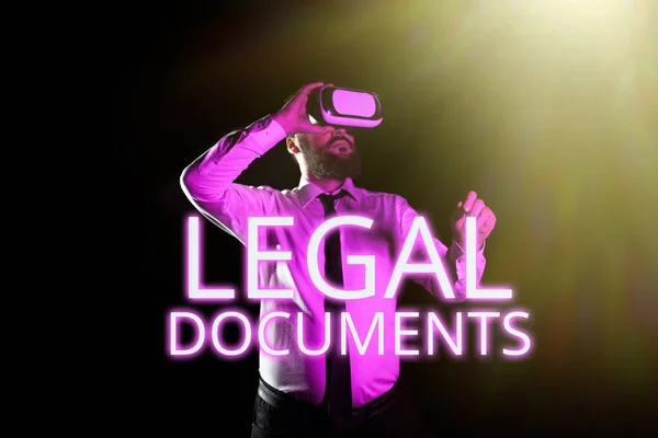 概念表示法務文書事業概要弁護士が作成した法的事項に関する書類 — ストック写真